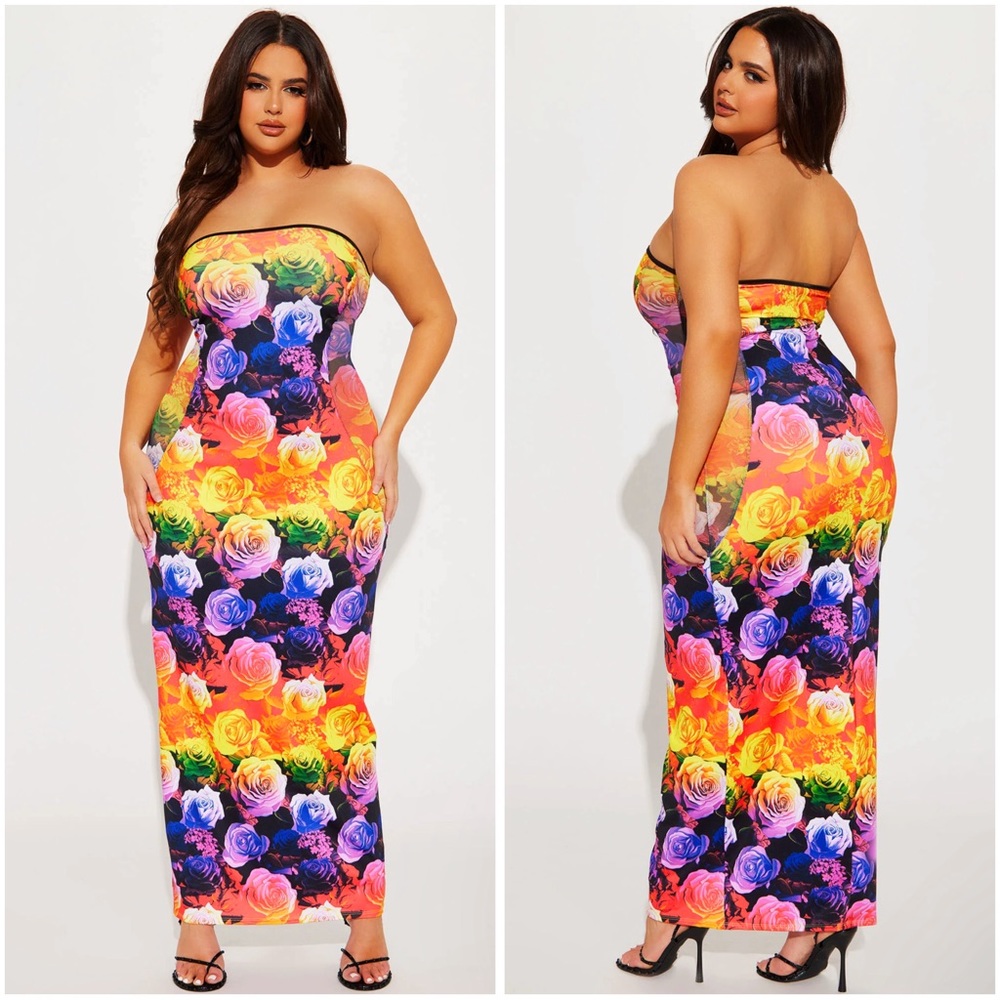 🚨50%off 📦Cassidy Floral Maxi Dress - Multicolor - 1X